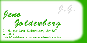 jeno goldemberg business card